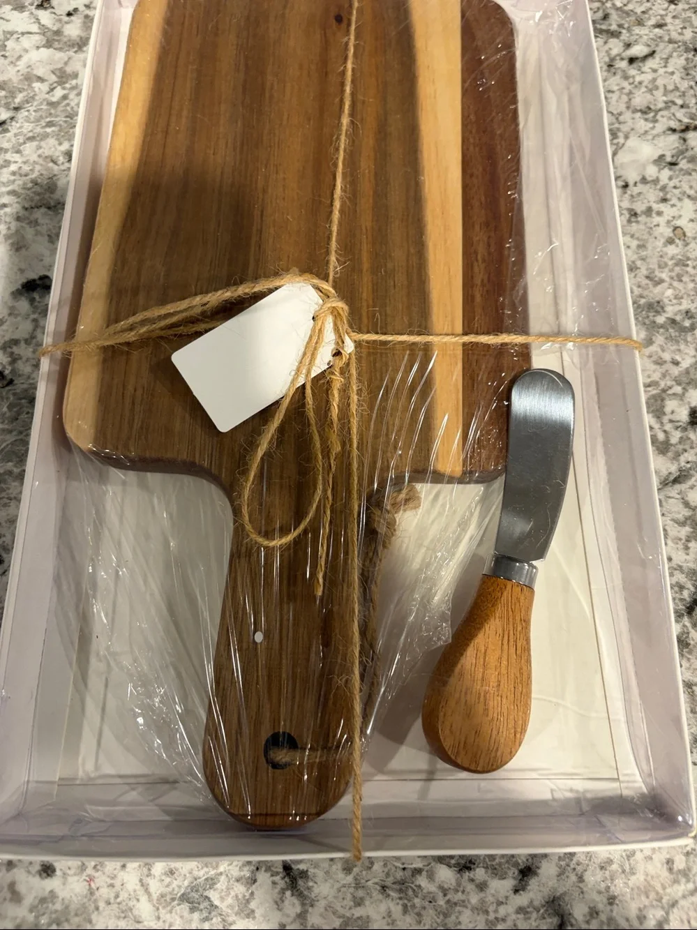 Geetery Mini Charcuterie Board Acacia Wood Mini Cutting Board w serving knife